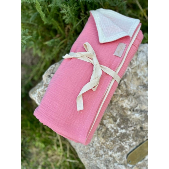 Rózsaszín- ekrű duplagéz takaró